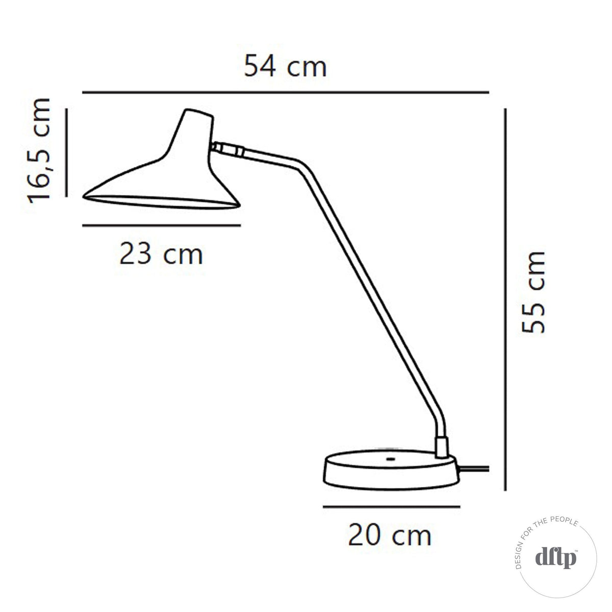 Darci Adjustable Table Lamp In Black