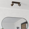 Camaldoli Adjustable Linear Twin Head GU10 Spotlight in Dark Bronze