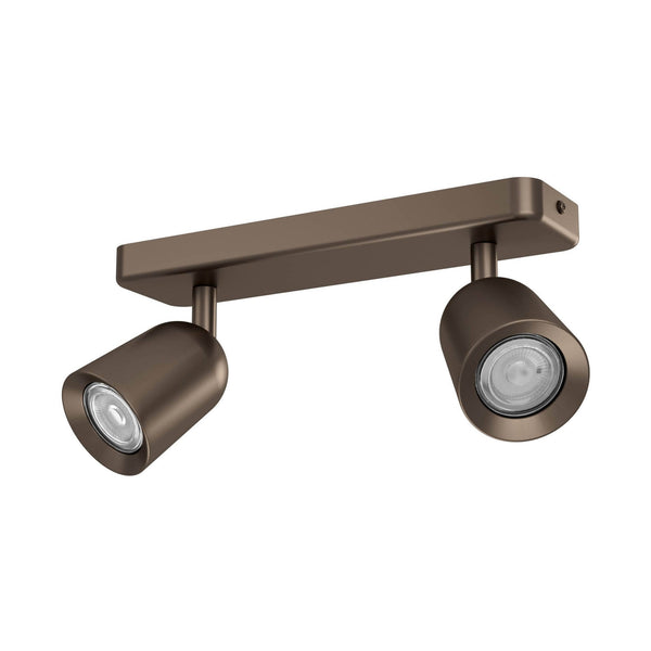 Camaldoli Adjustable Linear Twin Head GU10 Spotlight in Dark Bronze