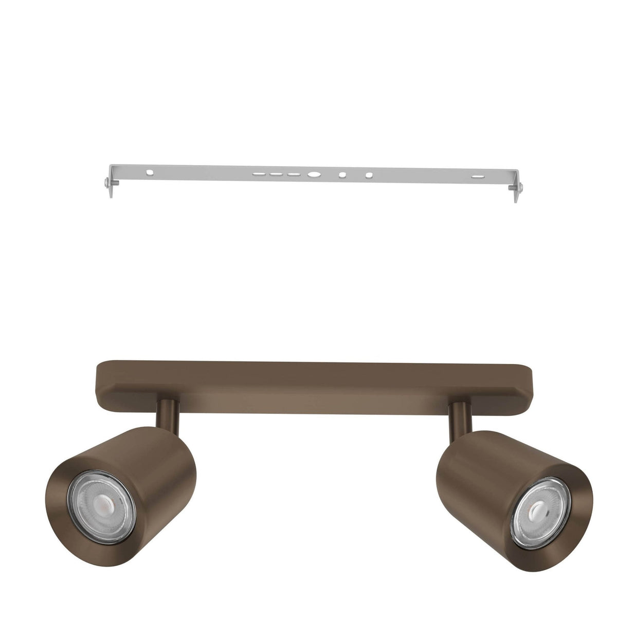 Camaldoli Adjustable Linear Twin Head GU10 Spotlight in Dark Bronze