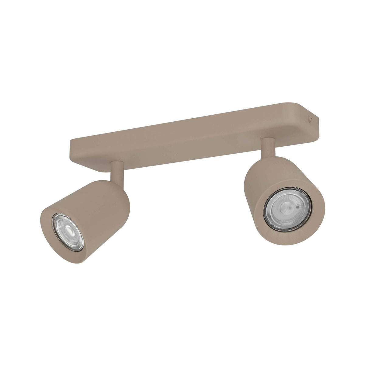 Camaldoli Adjustable Linear Twin Head GU10 Spotlight in a Sandy Finish