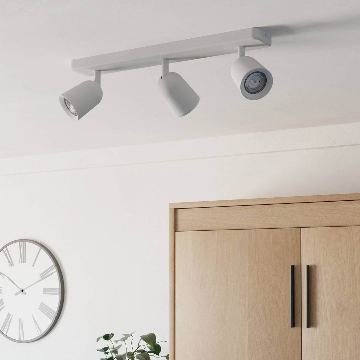 Camaldoli Adjustable Linear Triple Head GU10 Spotlight in White