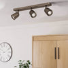 Camaldoli Adjustable Linear Triple Head GU10 Spotlight in Dark Bronze