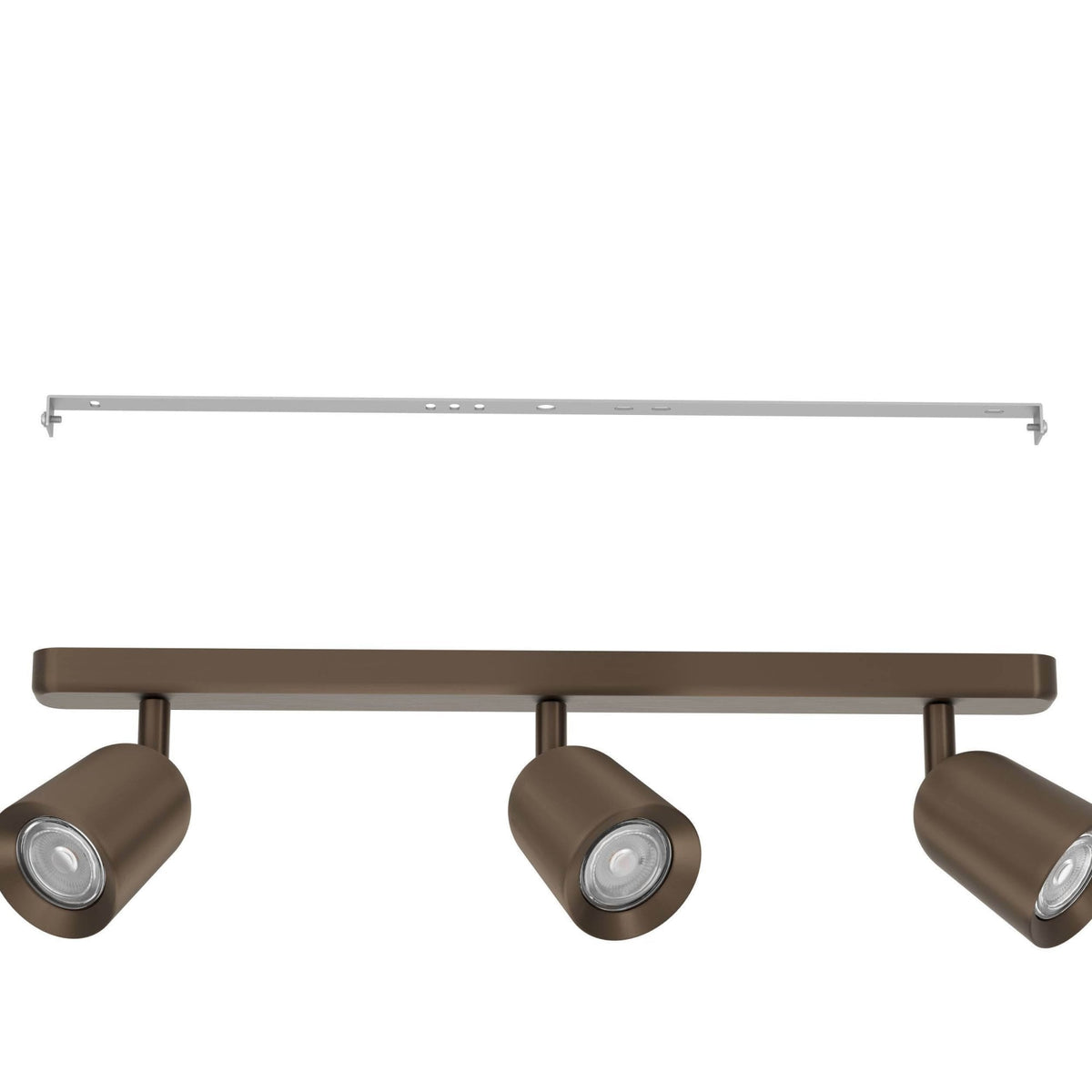 Camaldoli Adjustable Linear Triple Head GU10 Spotlight in Dark Bronze