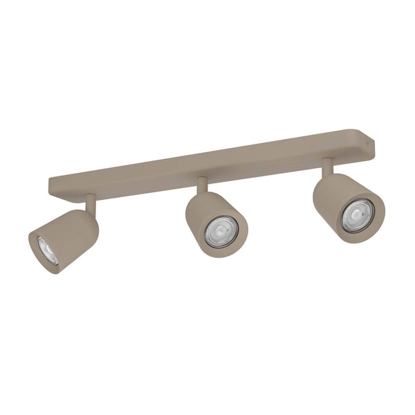 Camaldoli Adjustable Linear Triple Head GU10 Spotlight in a Sandy Finish