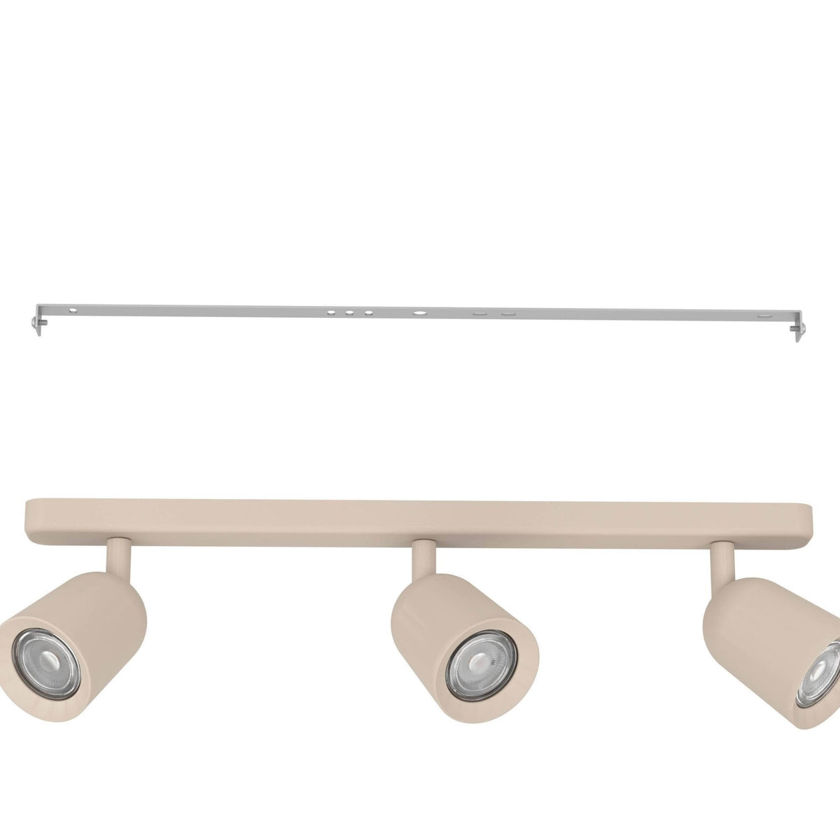 Camaldoli Adjustable Linear Triple Head GU10 Spotlight in a Sandy Finish
