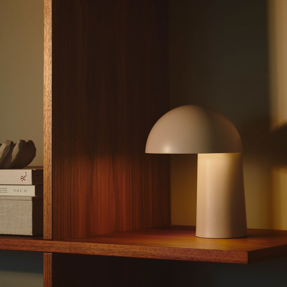 Faye Portable Table Lamp in Beige