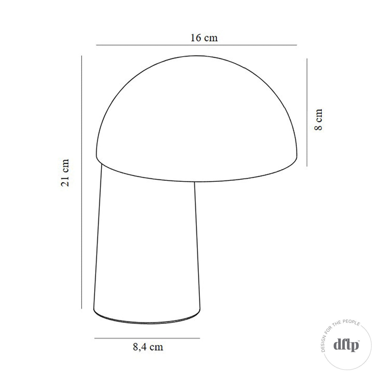 Faye Portable Table Lamp in Black
