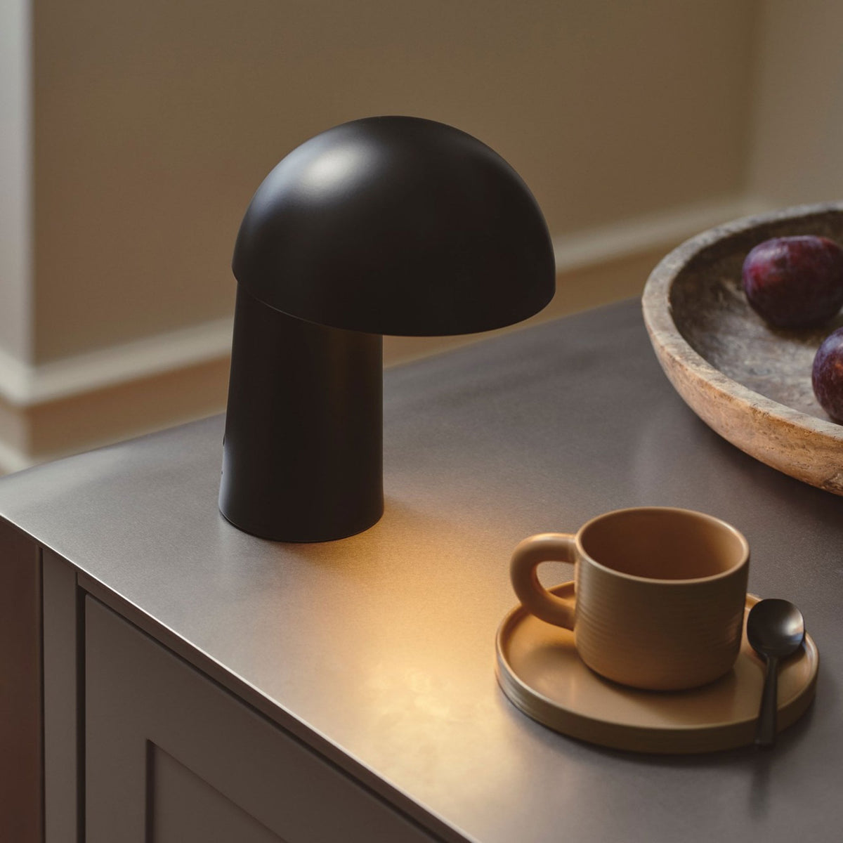 Faye Portable Table Lamp in Black