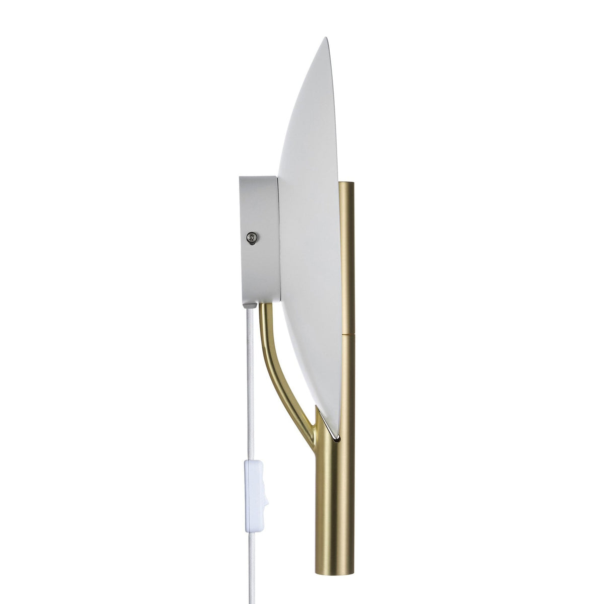 Furiko Plugged Wall Light in Brushed Brass