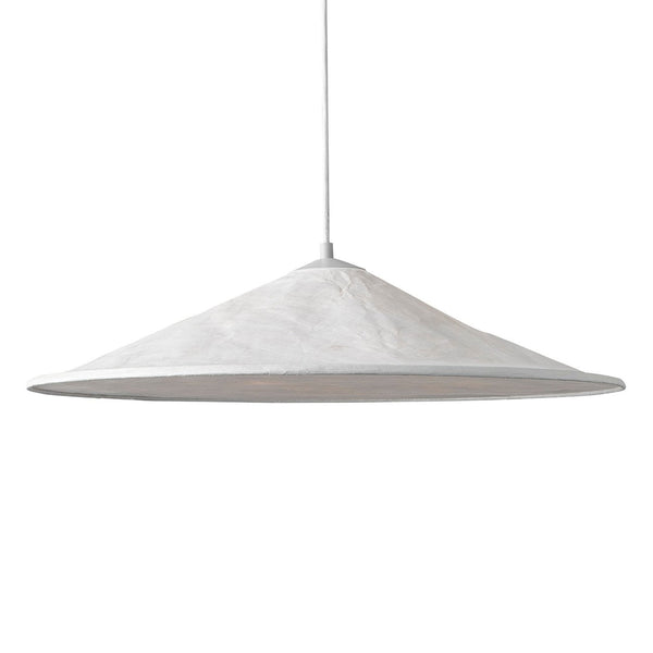 Hill 55 Japandi Style Pendant Light in White
