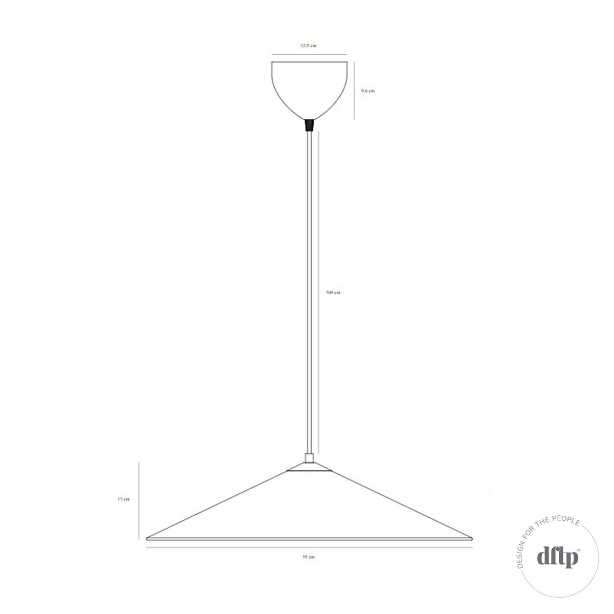 Hill 55 Japandi Style Pendant Light in White