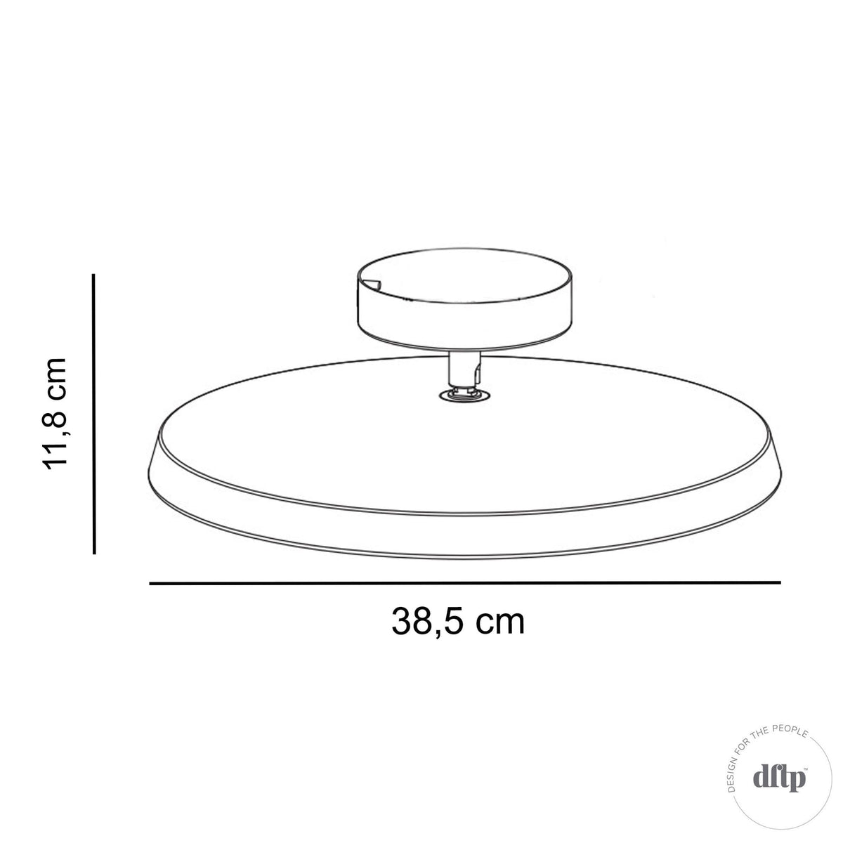 DFTP By Nordlux Kaito 2 Pro 40 Adjustable LED Ceiling Light in White with dimensions