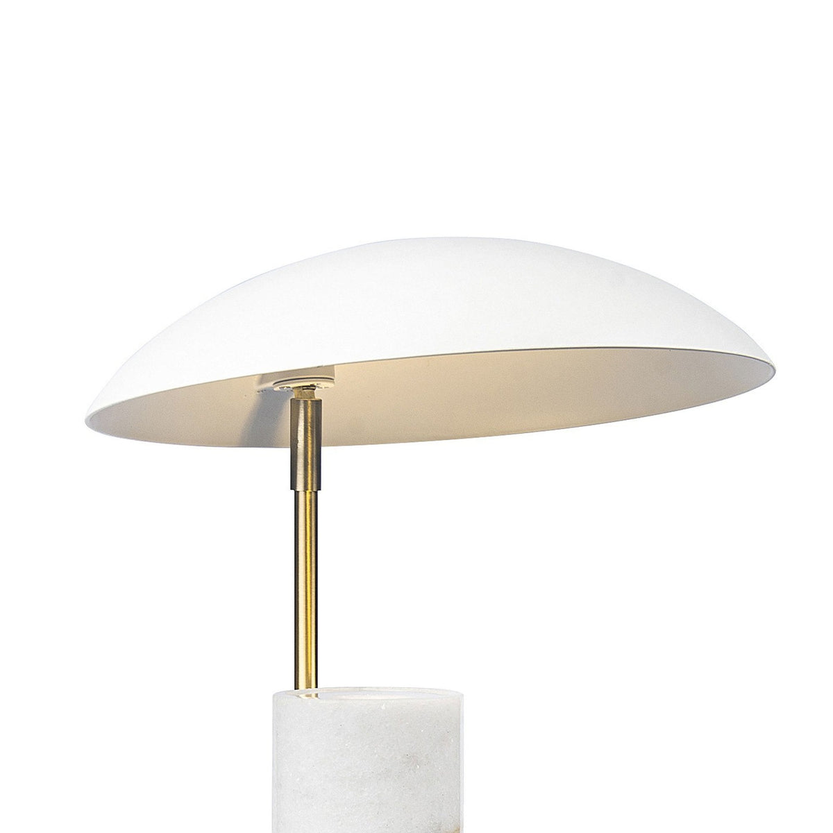 Mademoiselles Table Lamp with Marble Base & White Shades