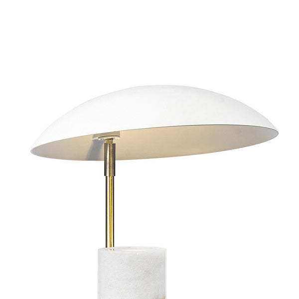 Mademoiselles Table Lamp with Marble Base & White Shades