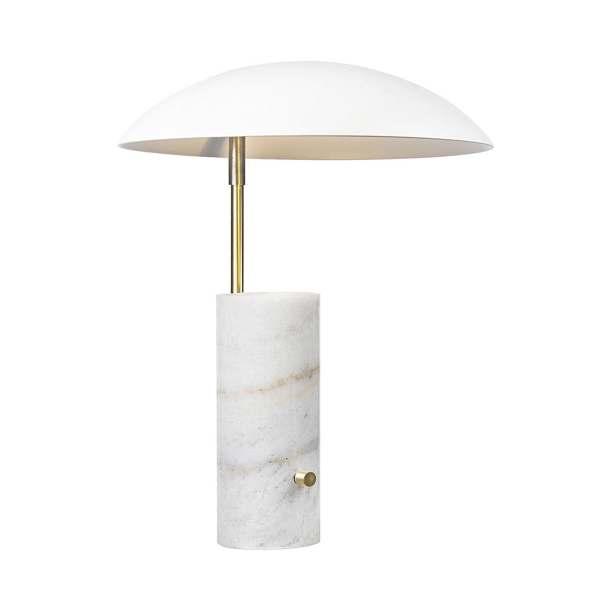 Mademoiselles Table Lamp with Marble Base & White Shades