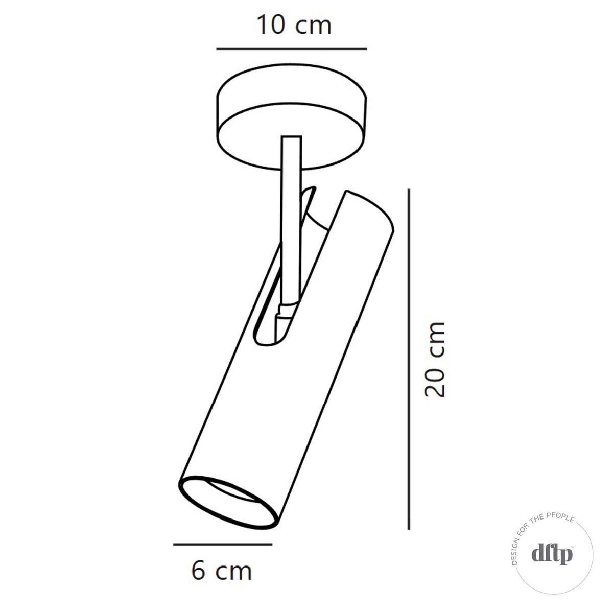 Mib Adjustable Ceiling Spotlight in Black