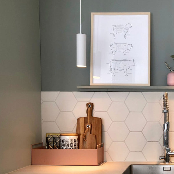 Mib Adjustable Head Pendant in White