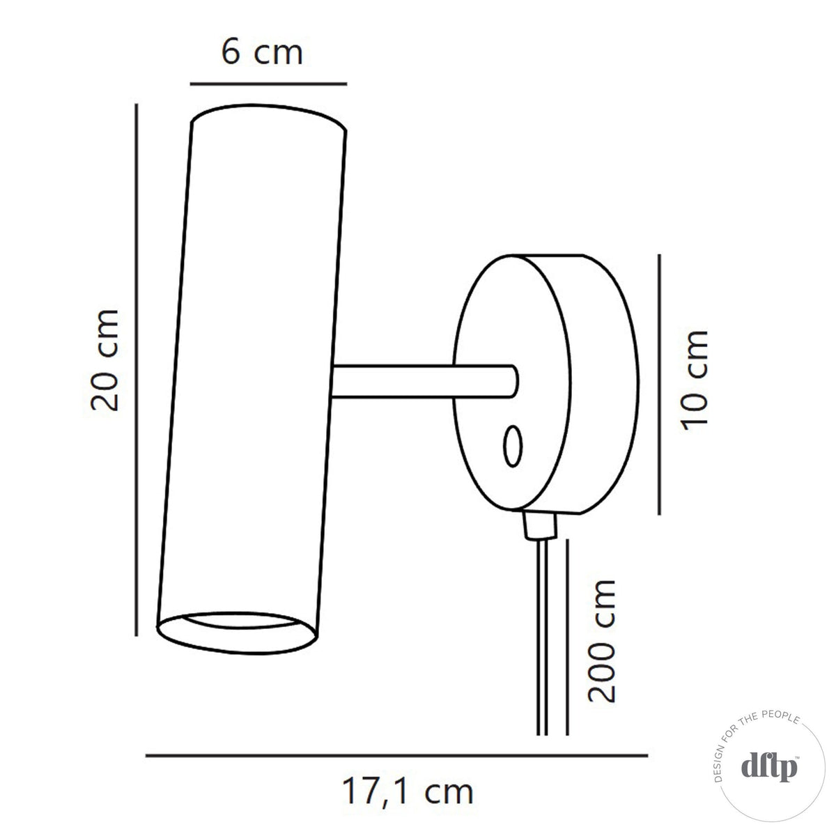 Mib Plugged Adjustable Wall Spotlight in Chrome