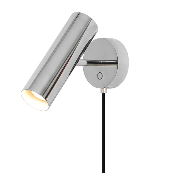 Mib Plugged Adjustable Wall Spotlight in Chrome