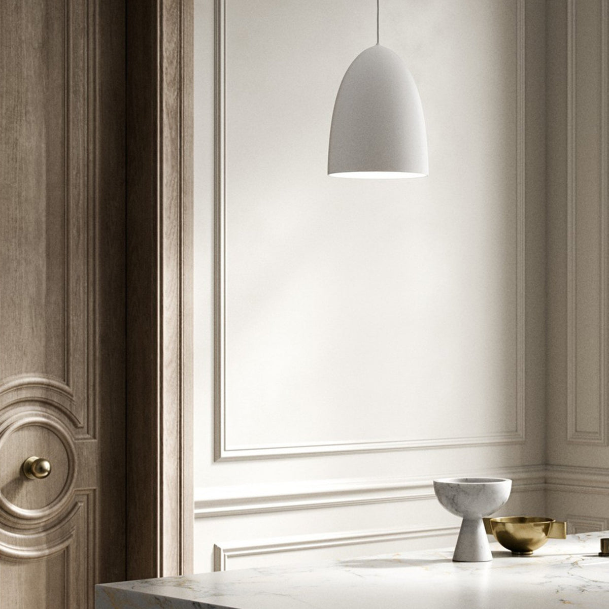 Nexus 2.0 Nordic Pendant in TeleGrey & White