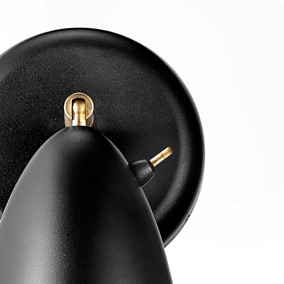 Nexus 2.0 Nordic Plugged Wall Light In Black with Brass Detail