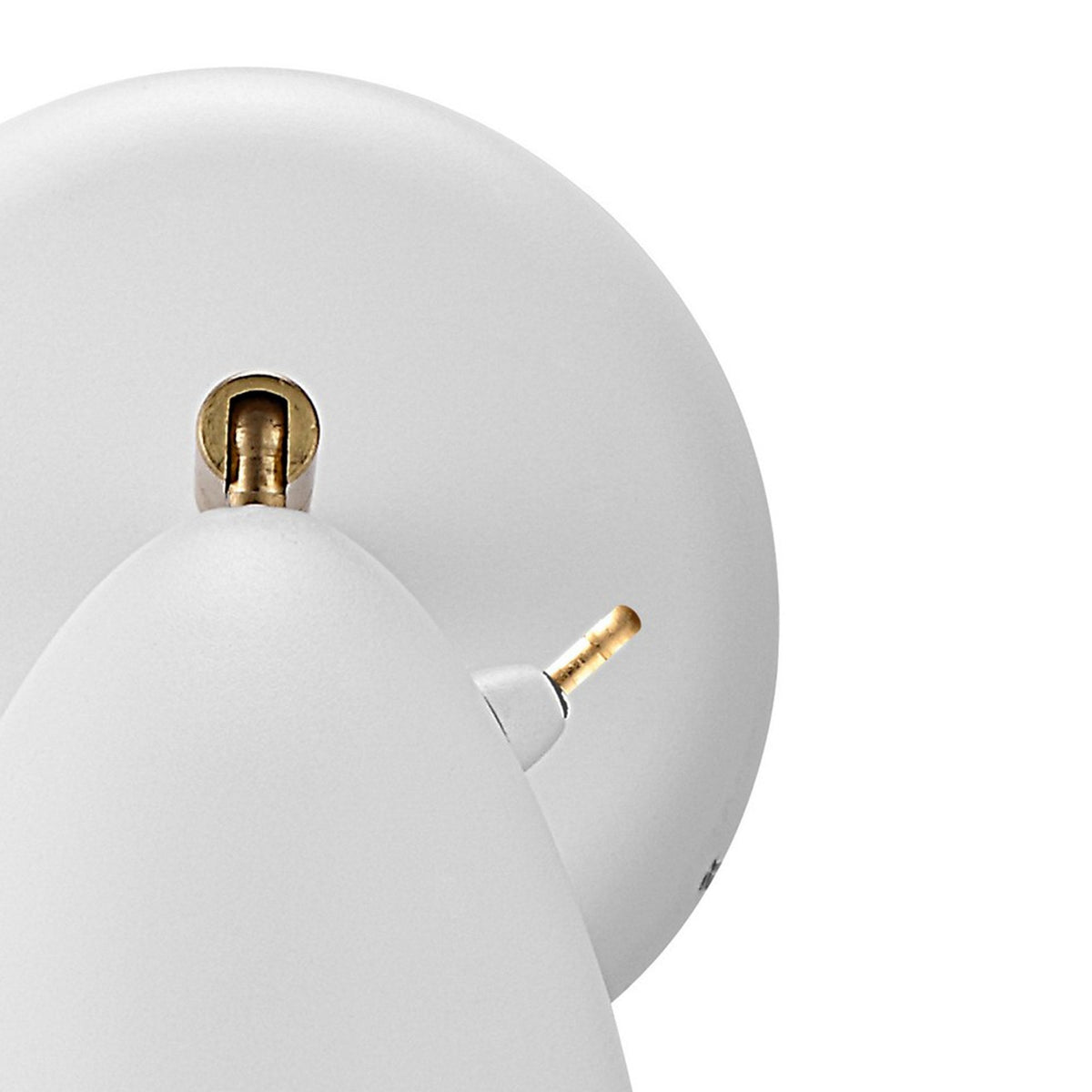 Nexus 2.0 Nordic Plugged Wall Light In TeleGrey & White with Brass Detail