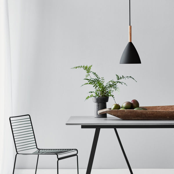 Pure 20 Nordic Pendant in Black with Ash Wood Detail