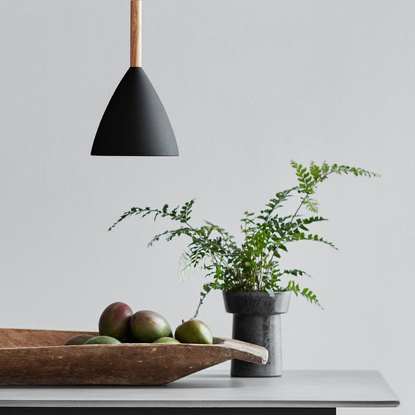 Pure 20 Nordic Pendant in Black with Ash Wood Detail