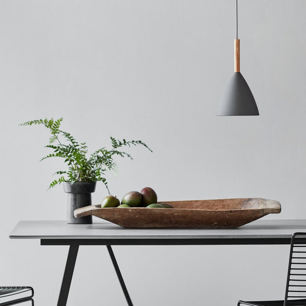 Pure 20 Nordic Pendant in Grey with Ash Wood Detail