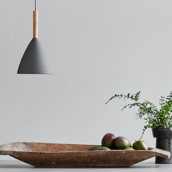 Pure 20 Nordic Pendant in Grey with Ash Wood Detail