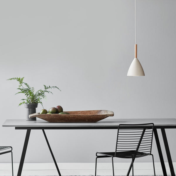 Pure 20 Nordic Pendant in White with Ash Wood Detail