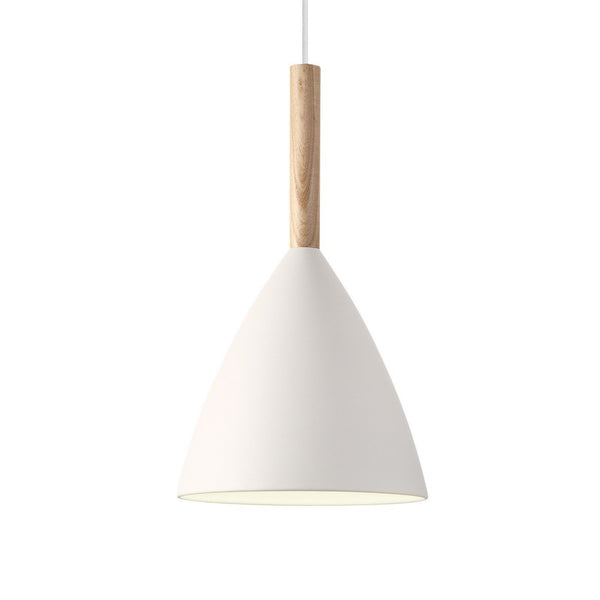Pure 20 Nordic Pendant in White with Ash Wood Detail