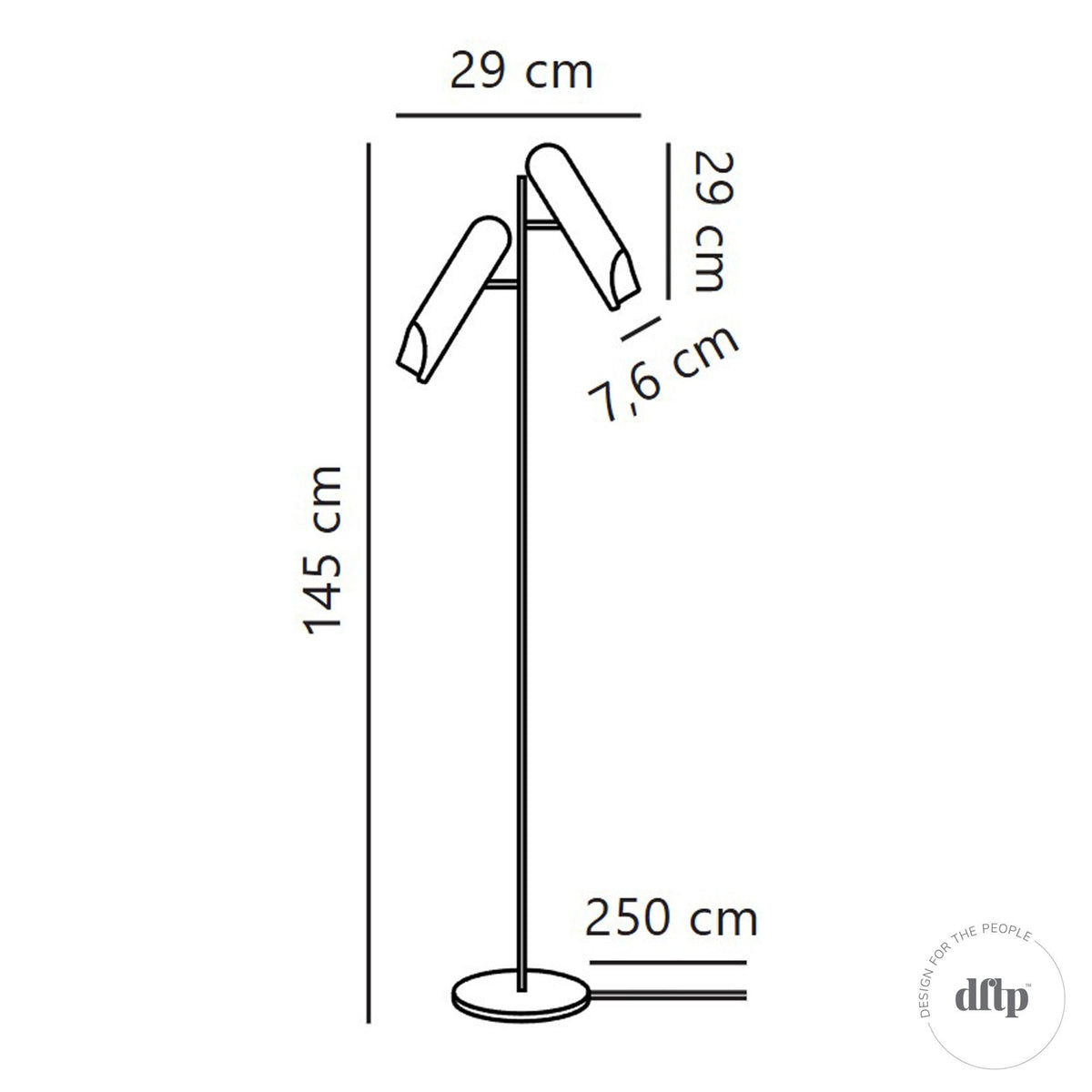 Rochelle Adjustable Floor in Matt Black