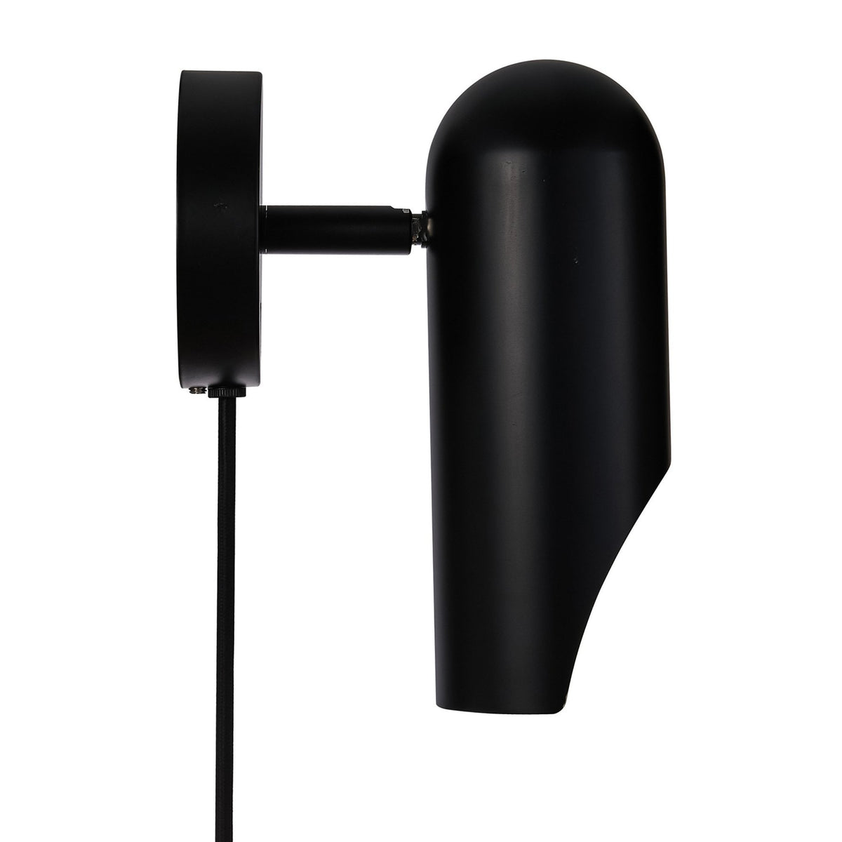 Rochelle Plugged Adjustable Wall Light in Matt Black