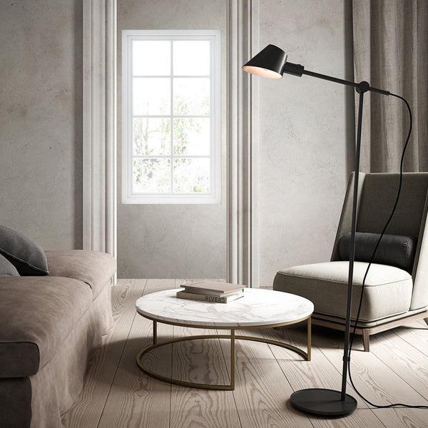 Stay Adjustable Floor Lamp in Matt Black