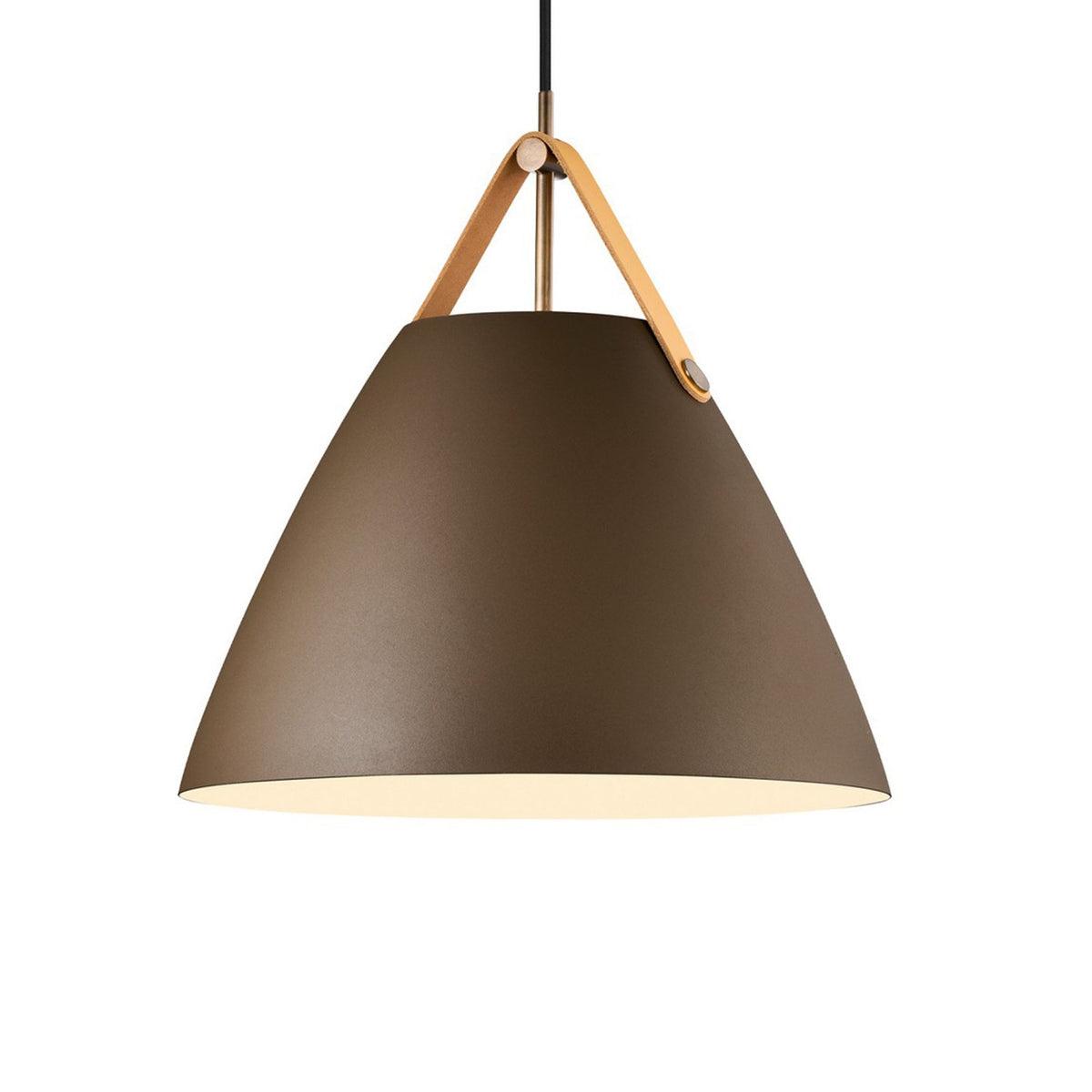 Strap 27 Pendant in Beige & Black with Leather Detail