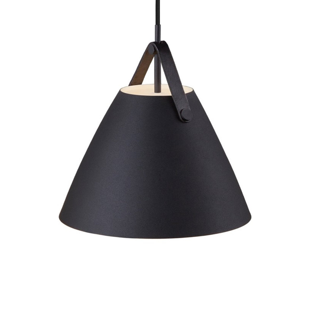 Strap 27 Pendant in Black with Leather Detail