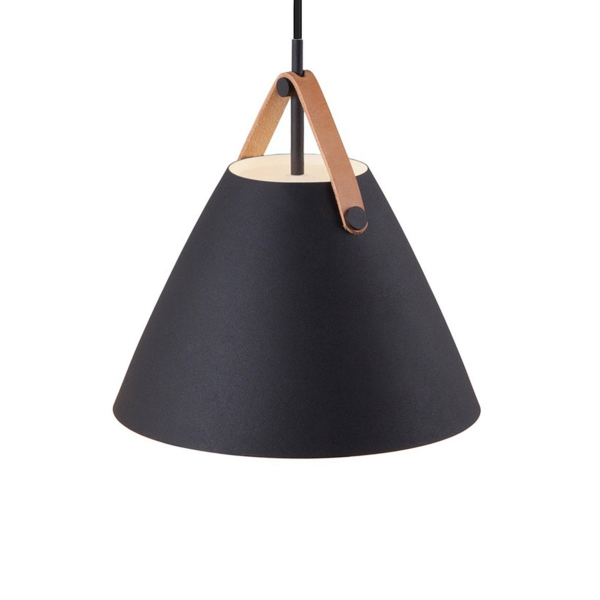 Strap 27 Pendant in Black with Leather Detail