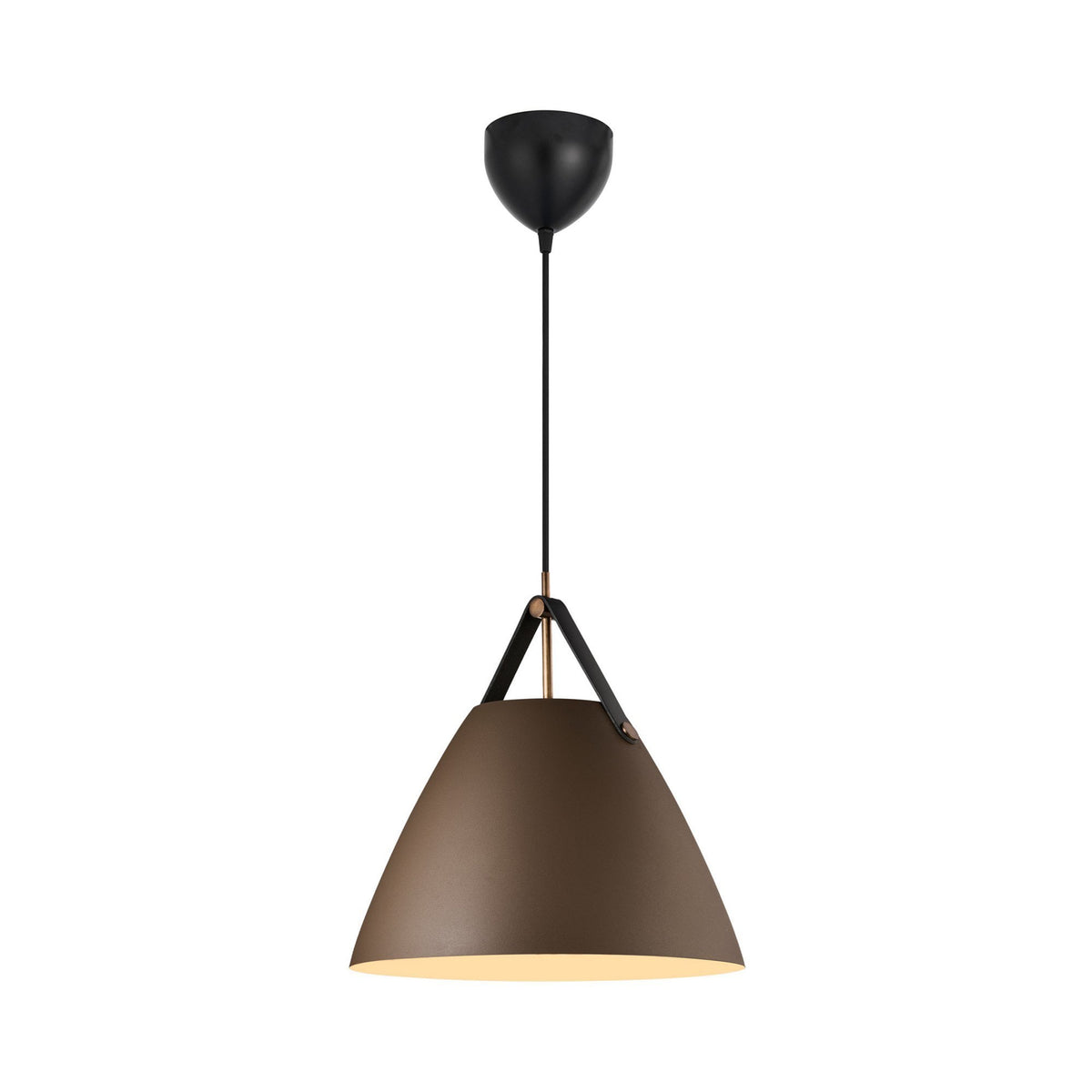 Strap 36 Pendant in Beige & Black with Leather Detail