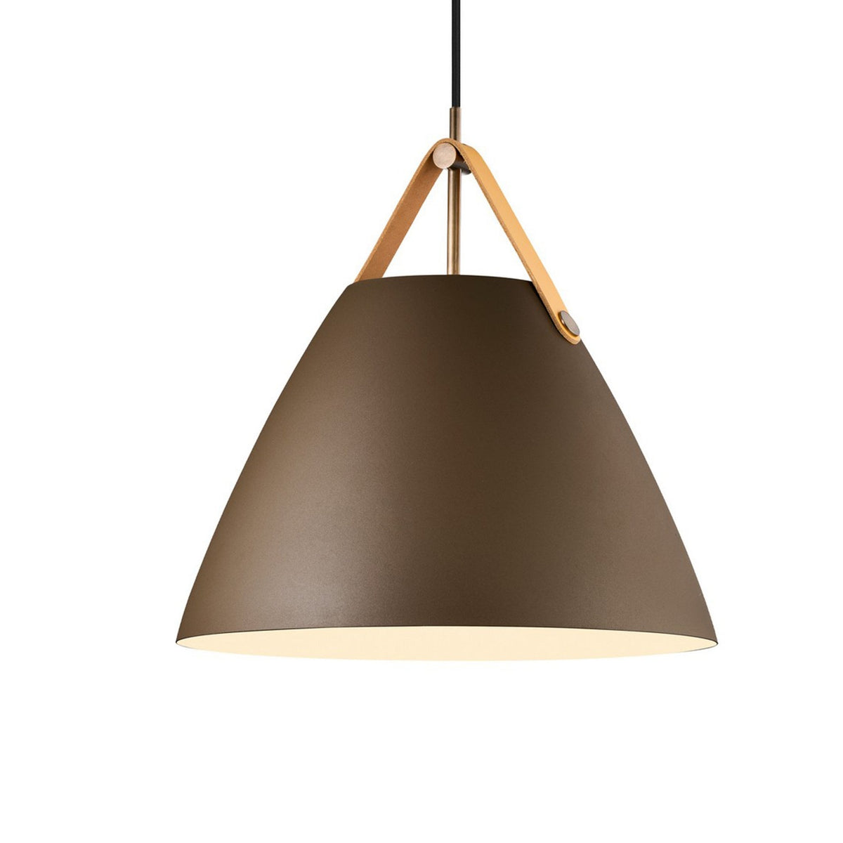 Strap 36 Pendant in Beige & Black with Leather Detail