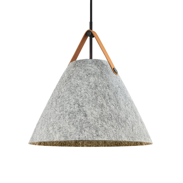 Strap 36 Pendant in Grey Felt with Leather Detail