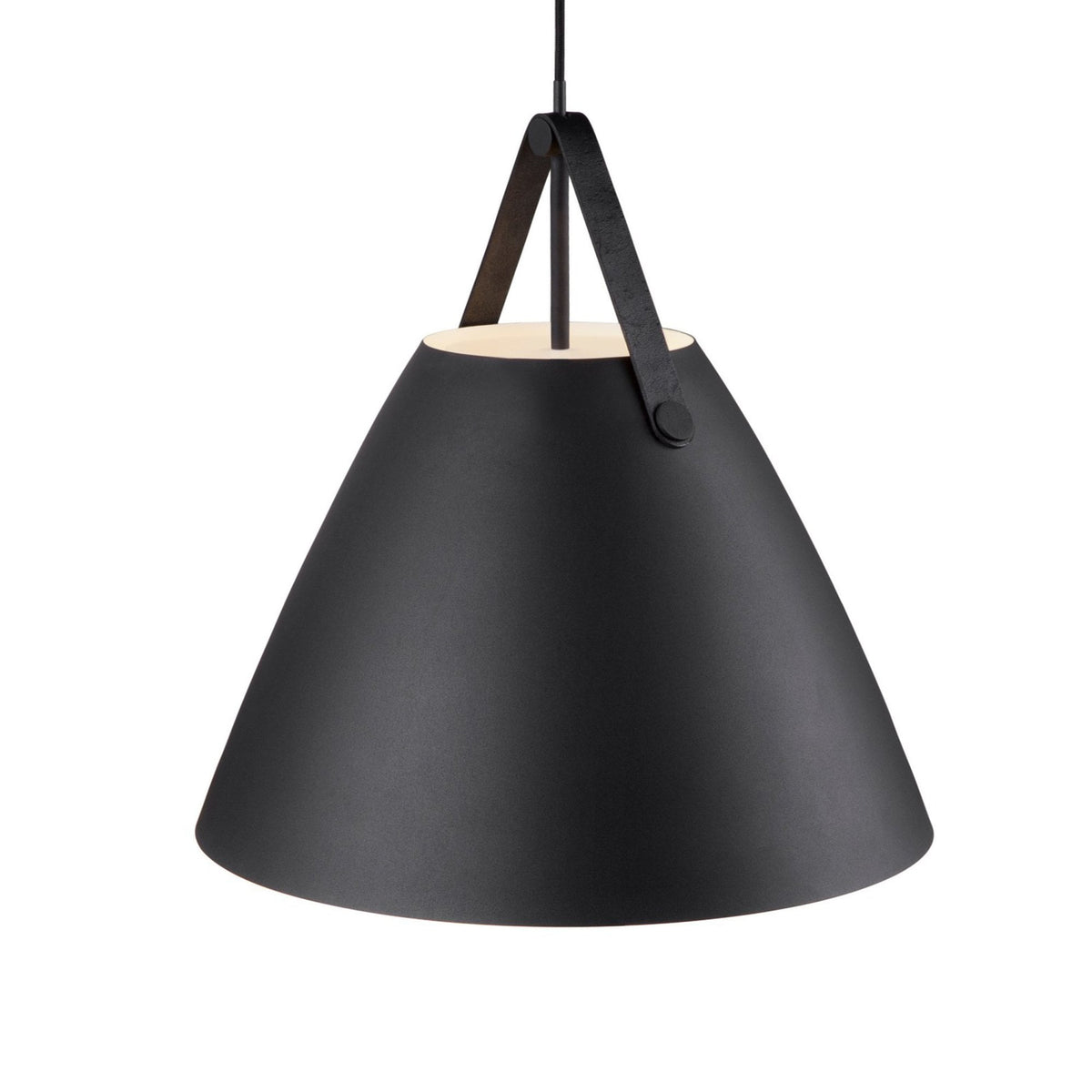 Strap 48 Pendant in Black with Leather Detail