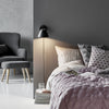 Strap 15 Adjustable Plugged Wall Light in Black with Leather Detail