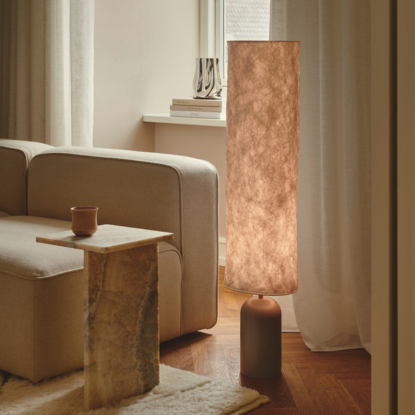 Talli Floor Lamp in Brown with Tyvek Shade