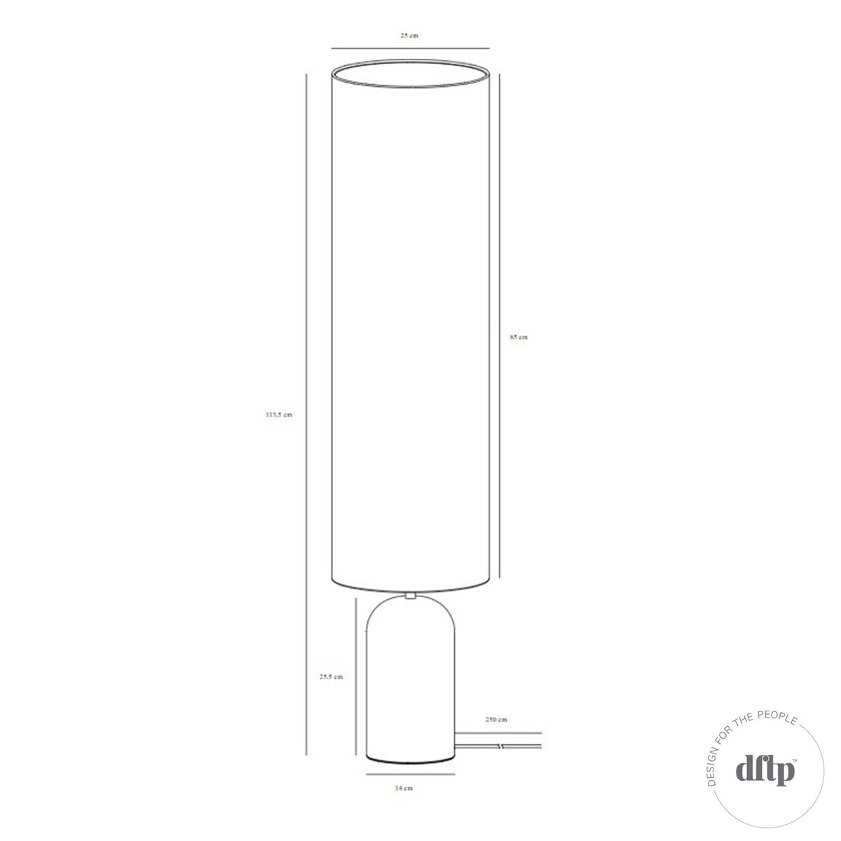 Talli Floor Lamp in Brown with Tyvek Shade