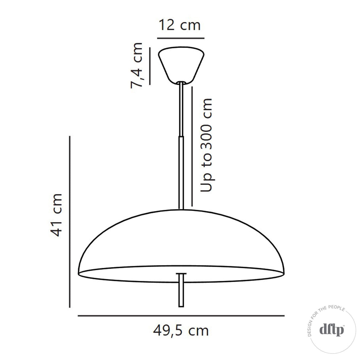 Versale 50 Scandinavian Pendant in Black