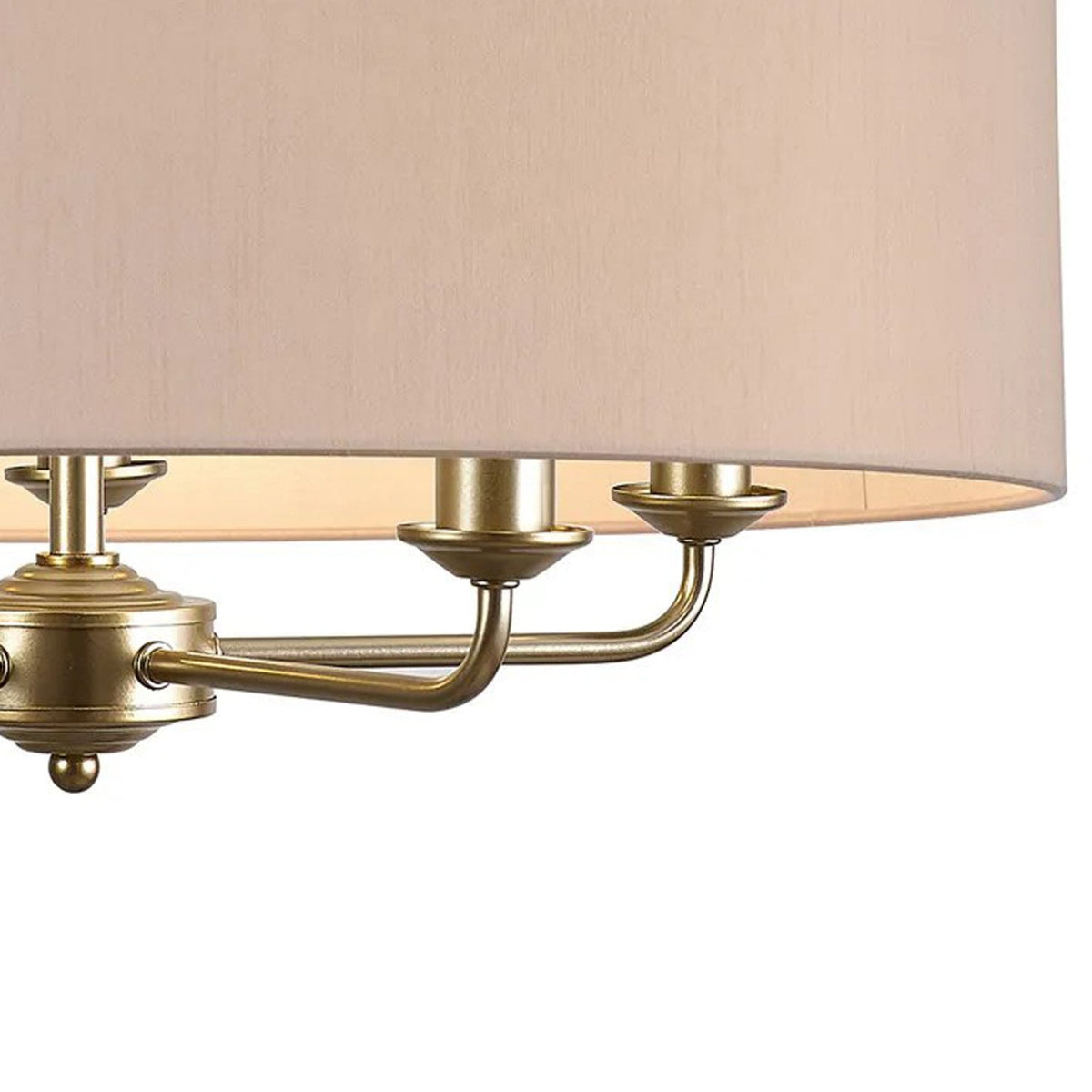 Banyan 60cm 5 Light Pendant in Champagne Gold with Nude Beige & Moonlight Shade