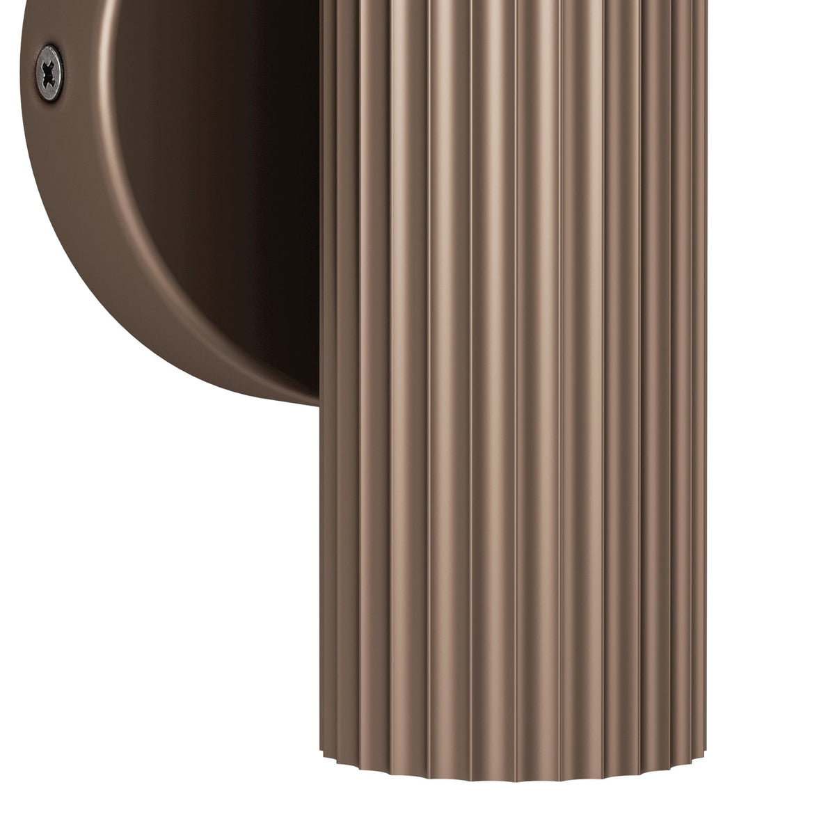 Portillo Modern Ribbed Up and Down Wall Light in Bronze
