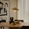 Latif Pendant in Beige with Brass Detail